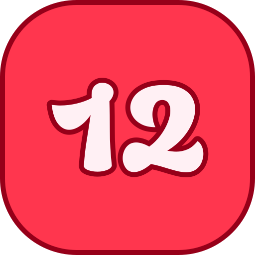 Number 12 Generic color lineal-color icon