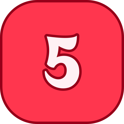 Number 5 Generic color lineal-color icon