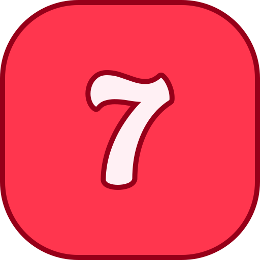 numero 7 Generic color lineal-color icono