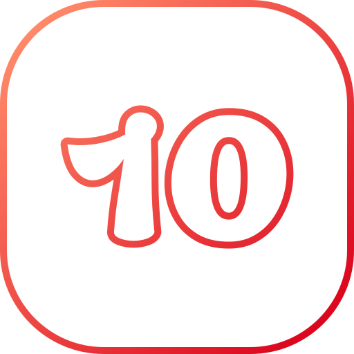 nummer 10 Generic gradient outline icon