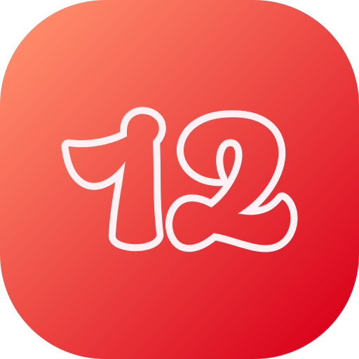 numero 12 Generic gradient fill icono