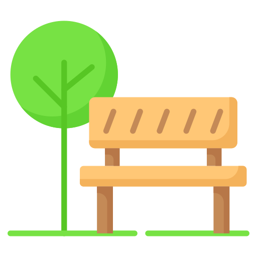 公園のベンチ Generic color fill icon