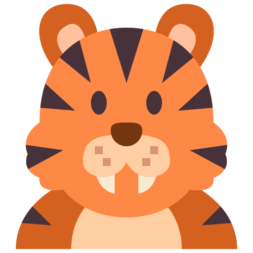 tijger Generic color fill icoon