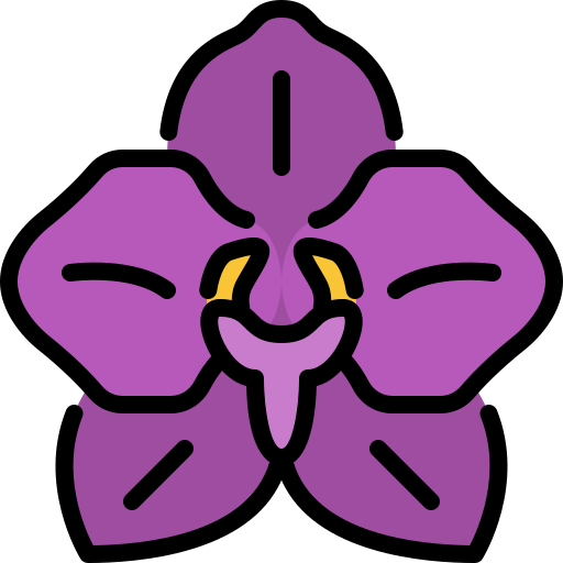 orquídea Generic color lineal-color icono