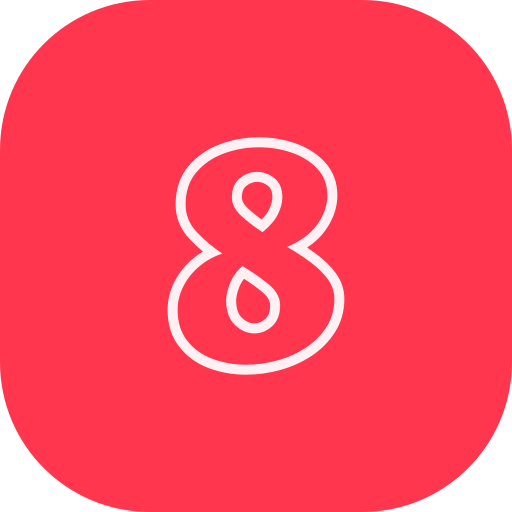 numero 8 Generic color fill icono