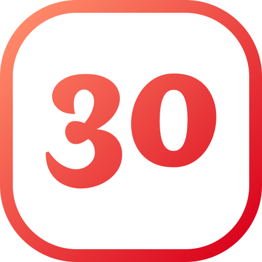 numero 30 Generic gradient fill icono