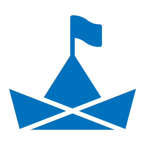 papierowa łódka Generic color fill ikona