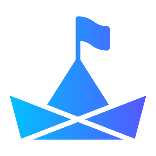 紙の船 Generic gradient fill icon