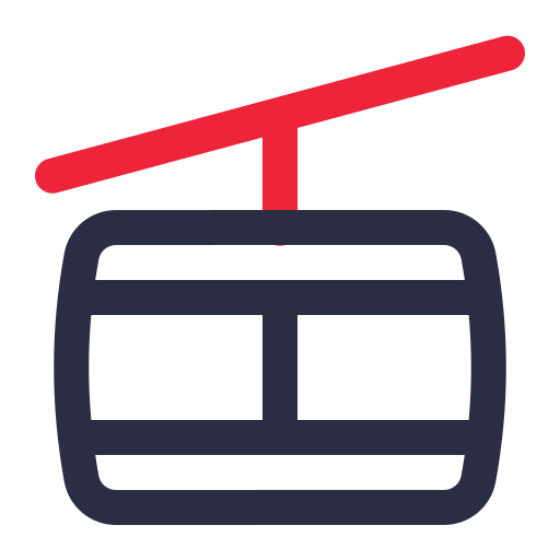 teleférico Generic color outline icono