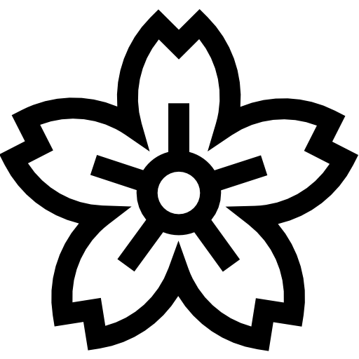 fiore di ciliegio Basic Straight Lineal icona