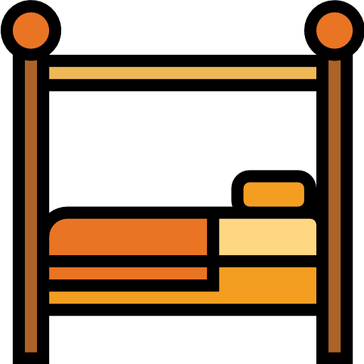 Łóżko z baldachimem Smalllikeart Lineal Color ikona