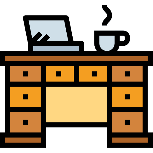 Desk Smalllikeart Lineal Color icon