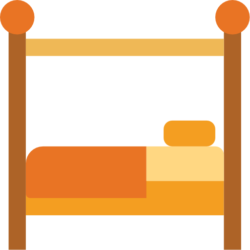캐노피 침대 Smalllikeart Flat icon