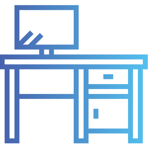 책상 Smalllikeart Gradient icon