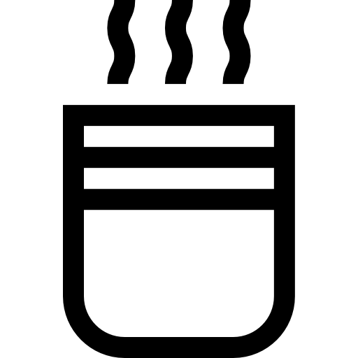 taza de té Basic Straight Lineal icono