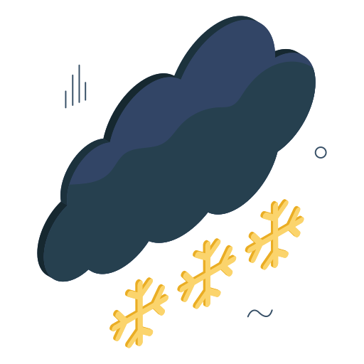 opady śniegu Generic color fill ikona