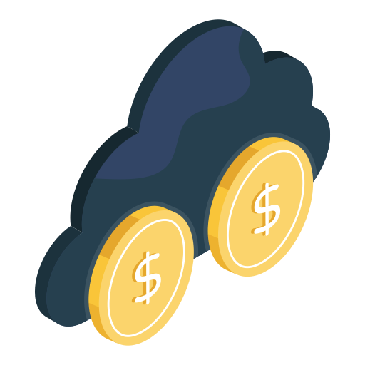 pieniądze w chmurze Generic color fill ikona