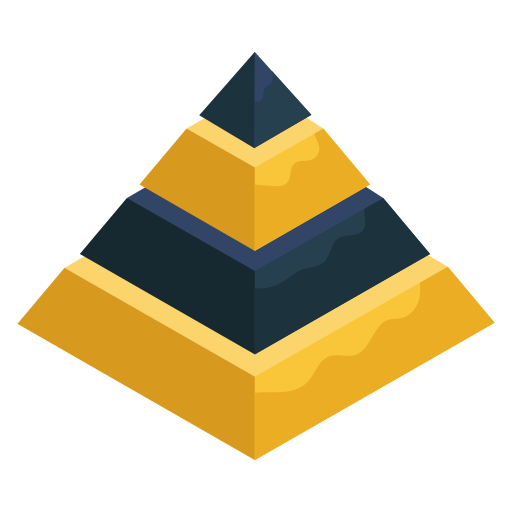 grafico a piramide Generic color fill icona