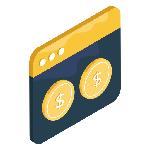 pieniądze w internecie Generic color fill ikona