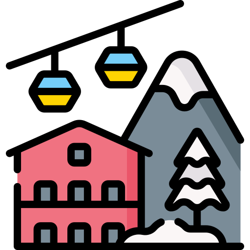 estación de esquí Special Lineal color icono