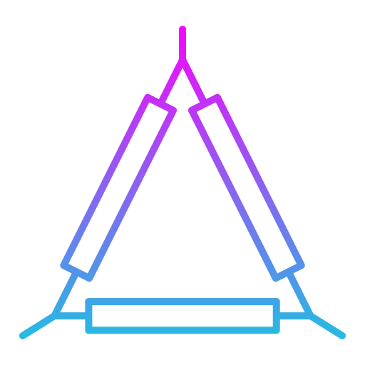 Треугольник Generic gradient outline иконка