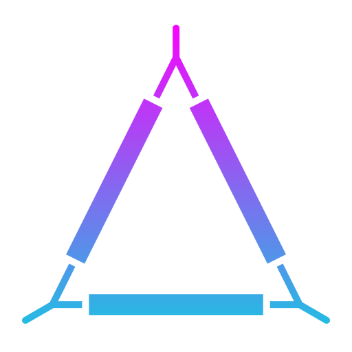 triangolo Generic gradient fill icona
