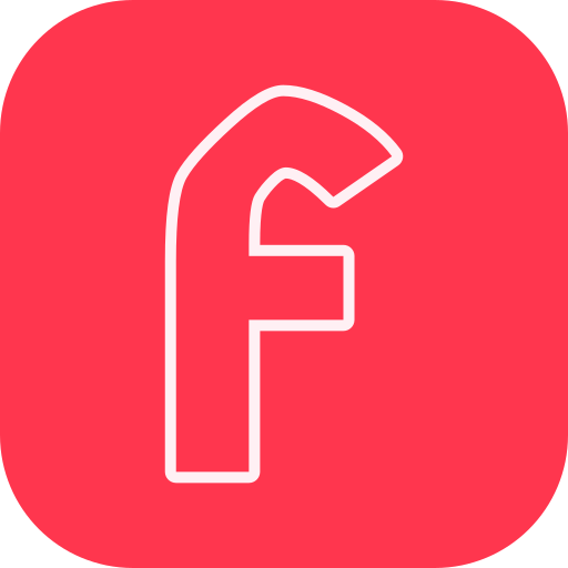 Letter f Generic color fill icon