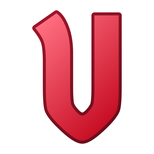 lettera u Generic gradient lineal-color icona