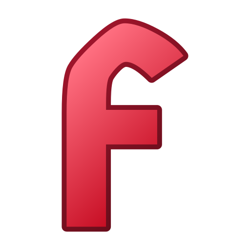 문자 f Generic gradient lineal-color icon