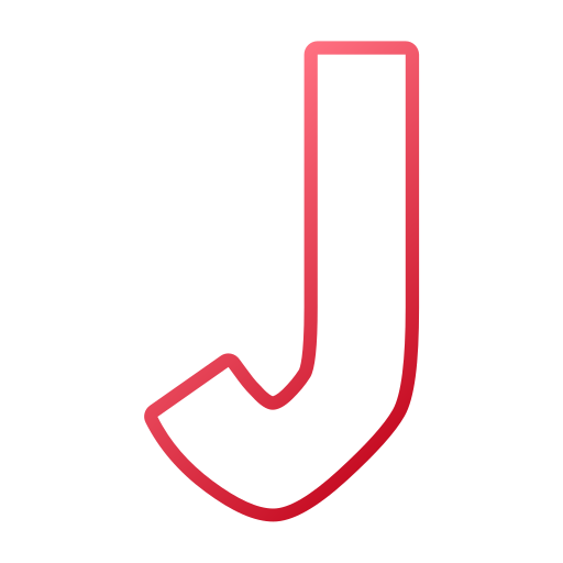 letra j Generic gradient outline icono