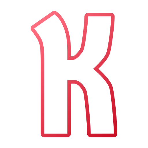 문자 k Generic gradient outline icon