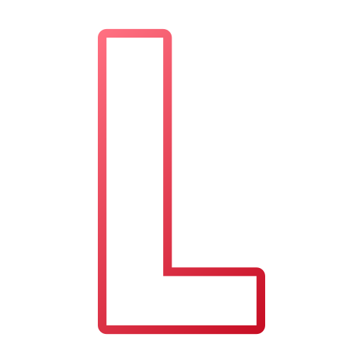 buchstabe l Generic gradient outline icon