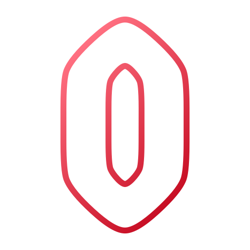 litera o Generic gradient outline ikona