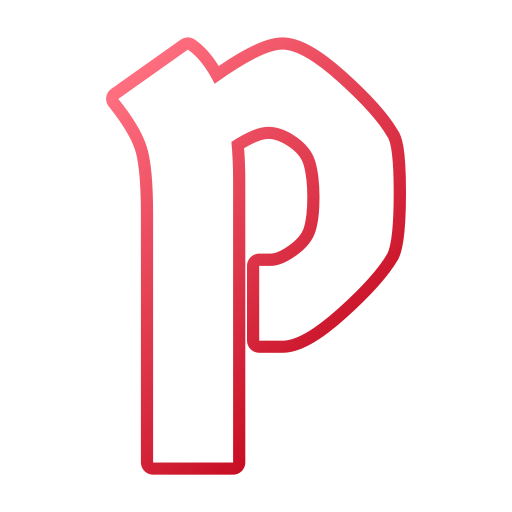 편지 p Generic gradient outline icon