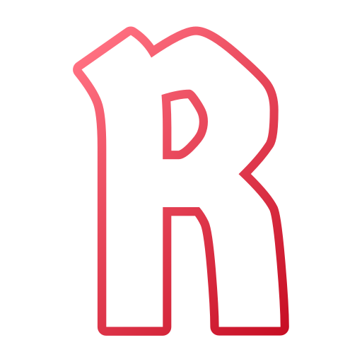 문자 r Generic gradient outline icon