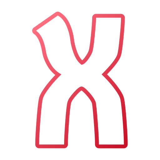 文字x Generic gradient outline icon