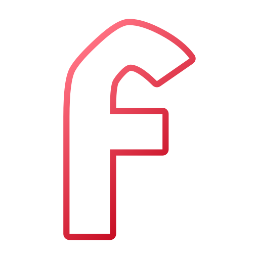 letra f Generic gradient outline Ícone