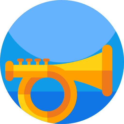 trompet Geometric Flat Circular Flat icoon