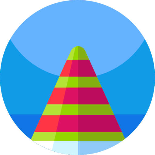 sombrero de fiesta Geometric Flat Circular Flat icono