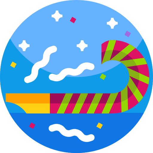 Party blower Geometric Flat Circular Flat icon