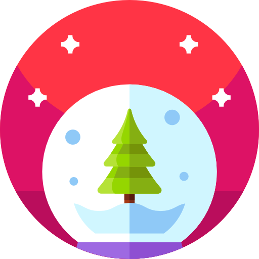 globo de nieve Geometric Flat Circular Flat icono