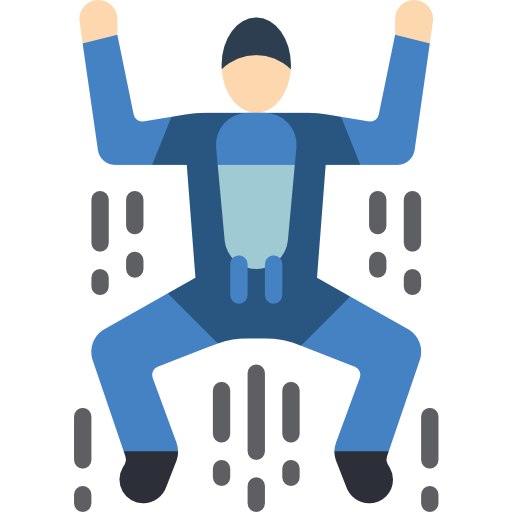 Skydiving Basic Miscellany Flat icon