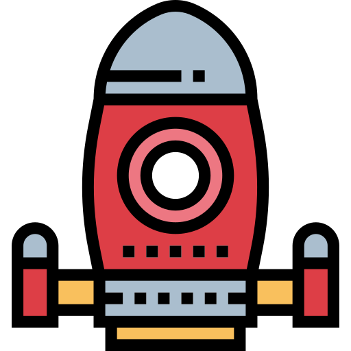 Space ship Smalllikeart Lineal Color icon