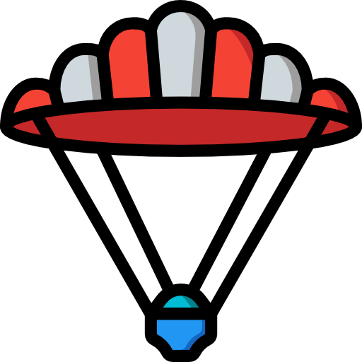 낙하산 Basic Miscellany Lineal Color icon