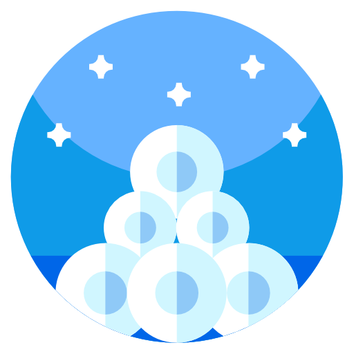 schneebälle Geometric Flat Circular Flat icon