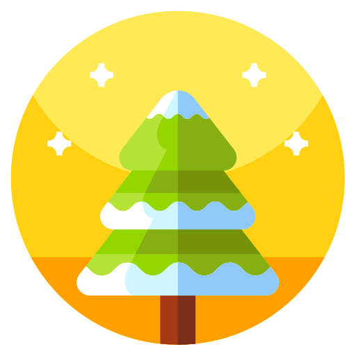 Pine tree Geometric Flat Circular Flat icon