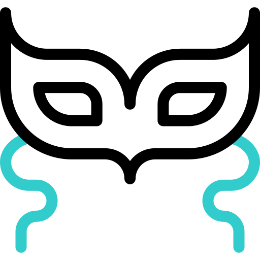 maska karnawałowa Basic Accent Outline ikona