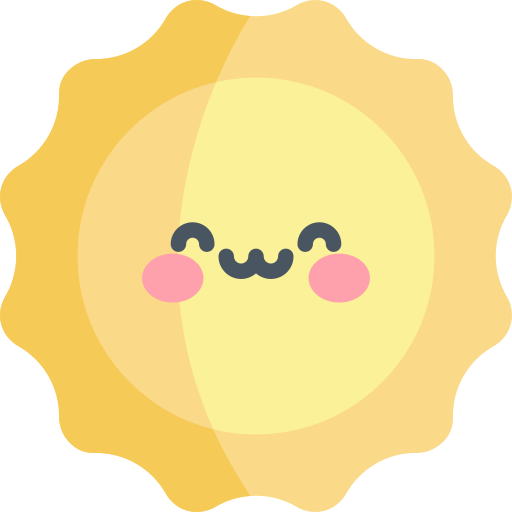 Sun Kawaii Flat icon