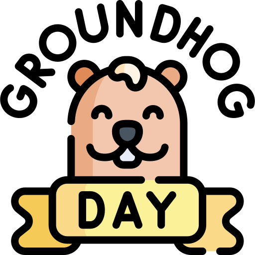 giorno della marmotta Kawaii Lineal color icona