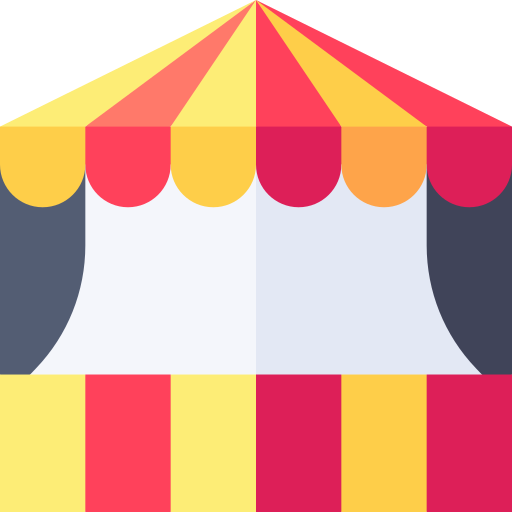 carpa de carnaval Basic Straight Flat icono